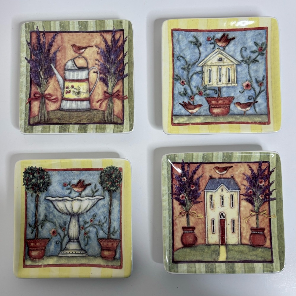 MWW 4” Mini Plate Set Nesting Birds